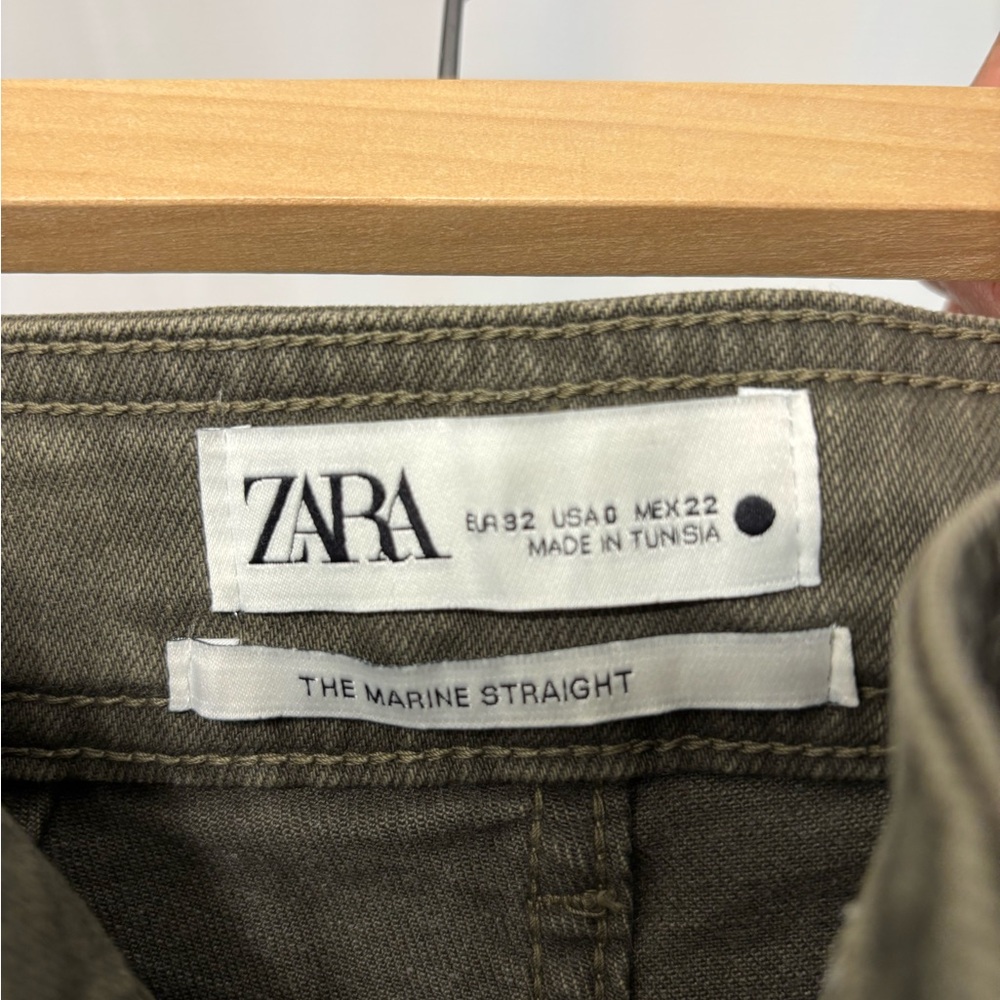Zara marine straight khaki denim